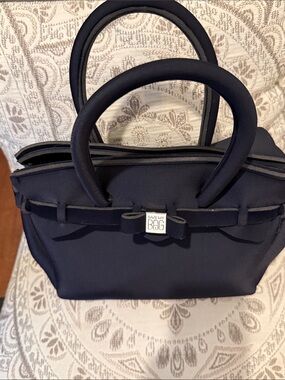 Save My Bag Black Bow-Accent Satchel